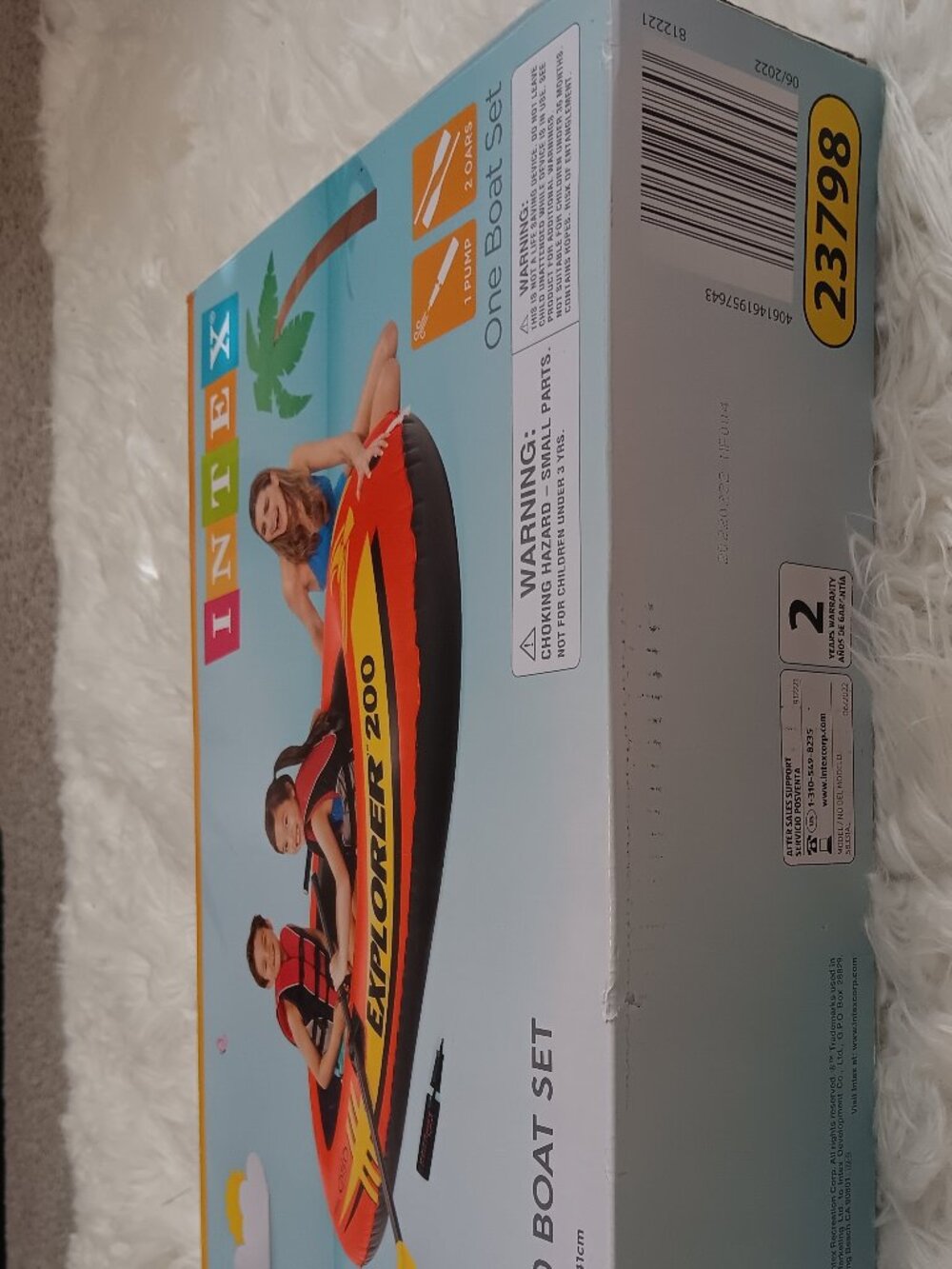 Intex Explorer 200 boat set with pump and oars / New - Picture 2 of 2